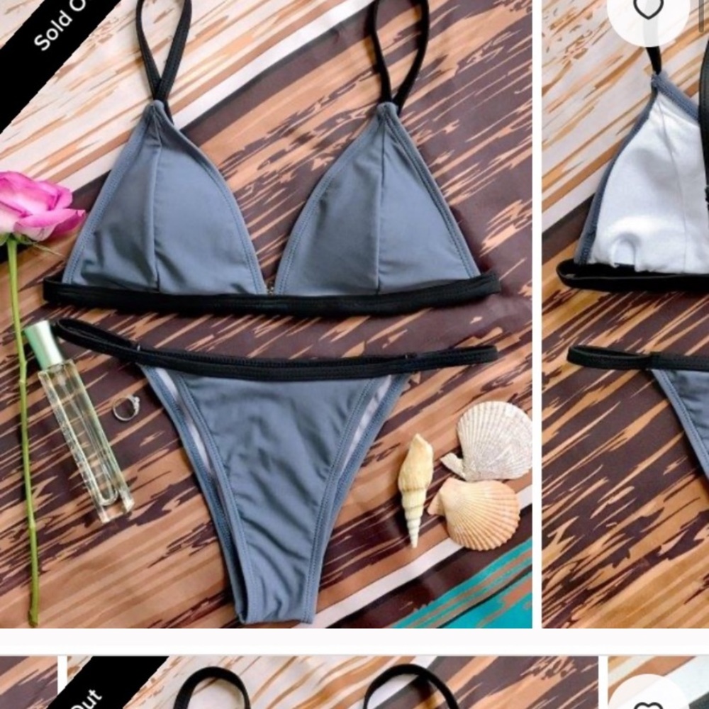 Zaful padded plunge bikini bottom